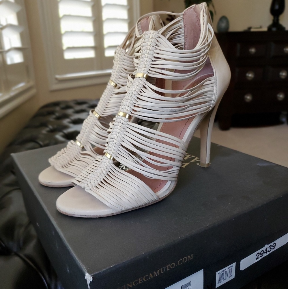 Vince Camuto Buttermilk Strappy High Heel Sandals